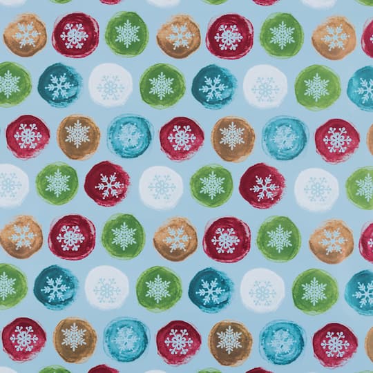 JAM Paper Painted Snowflake Orbs Gift Wrap